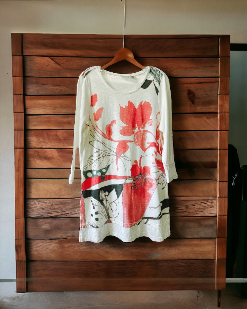 Weekends by Chicos LS Top,Floral, 1