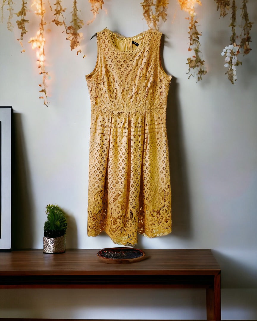 Veiisar Dress - Long,Beige, Large