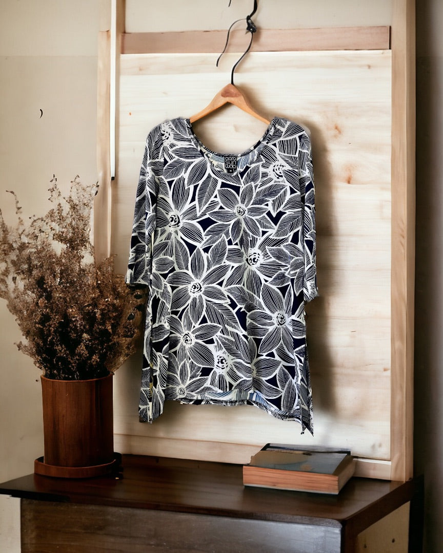 Clara Sun Woo LS Top,Floral, XSmall