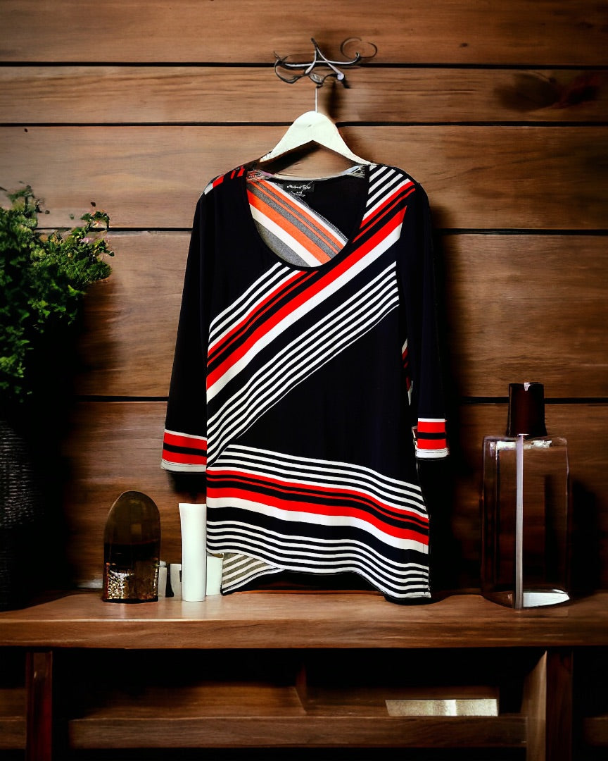 Michael Tyler LS Top,Red/Black/White, Large