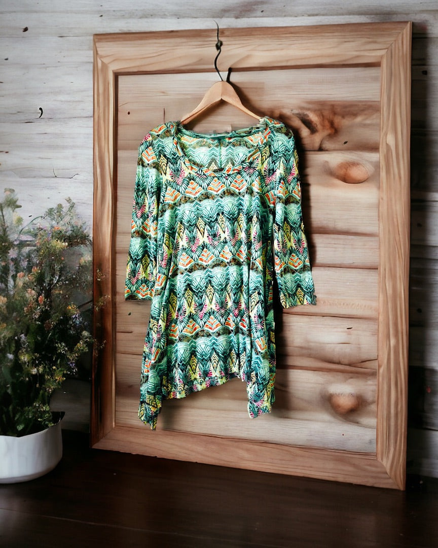 Plume & Thread LS Top,Multi, Large