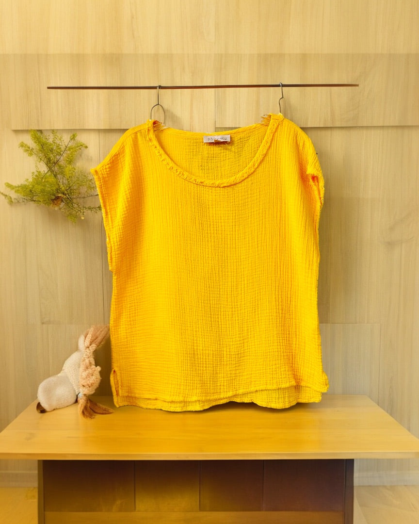 Philosophy SS Top,Yellow, Large