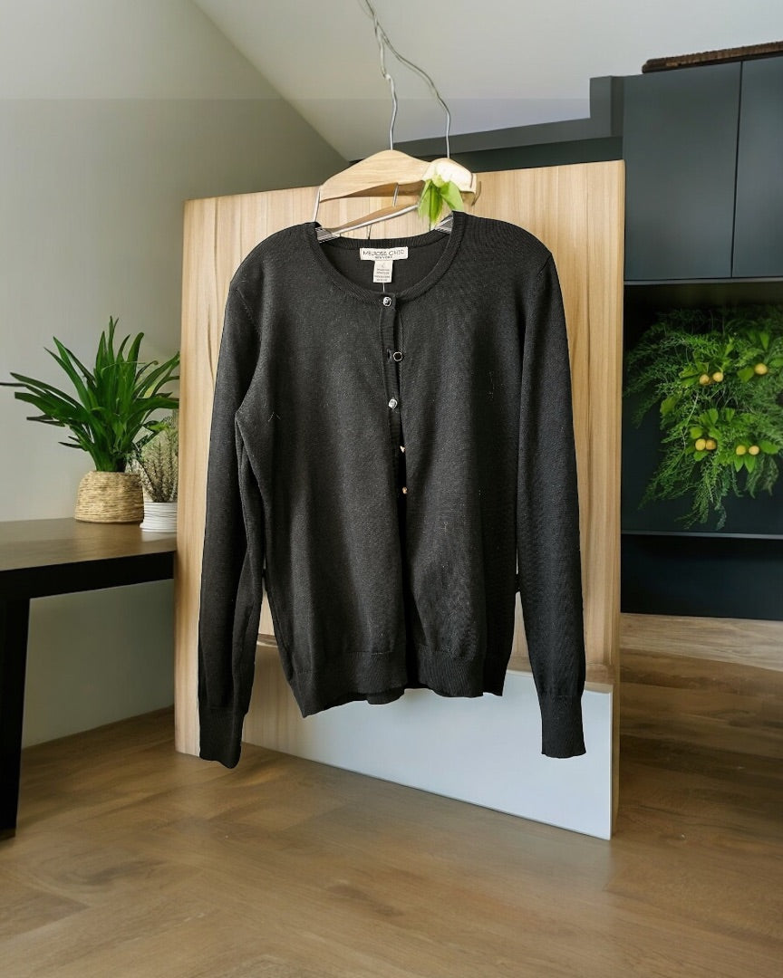 Melrose Chic New York Cardigan,Black, Large