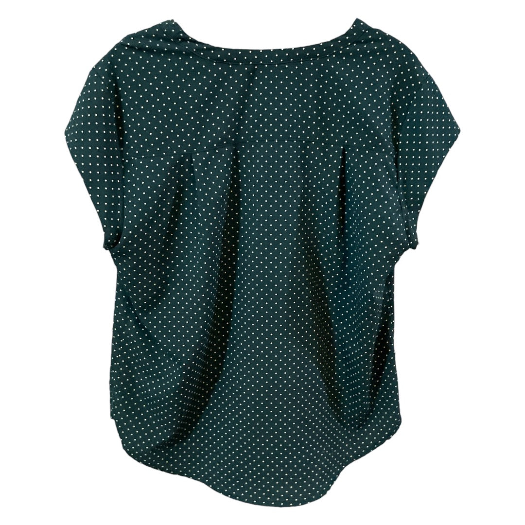 Fun 2 Fun SS Top,Green Polka Dot, Medium