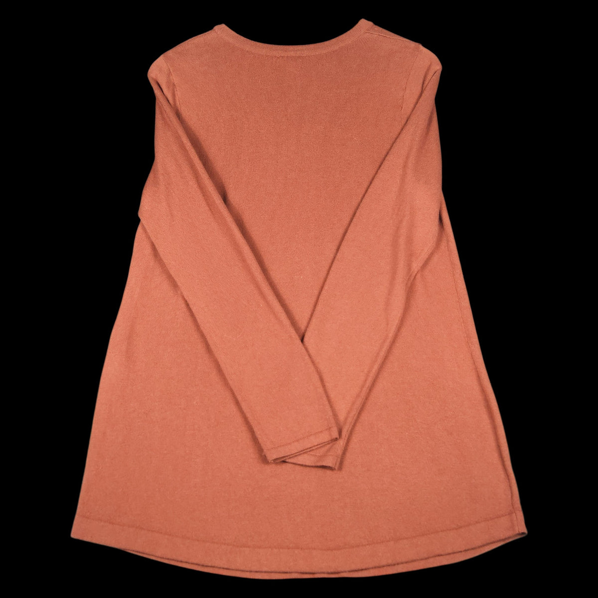 J. Jill V-Neck Ribbed Tunic Sweater Coral Long Sleeve - Image 3