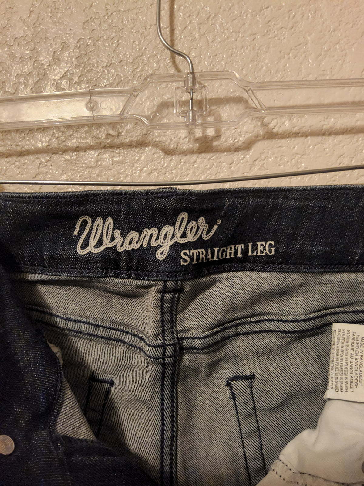 Wrangler Straight Leg Jeans 3 X 34 Dark Indigo Denim - Image 3