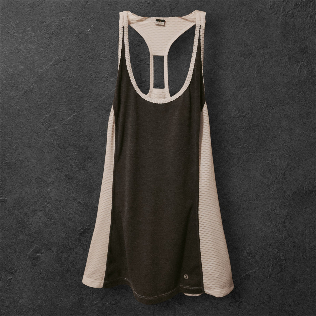 Xersion Medium Black and Beige Racerback Tank Top - Image 1