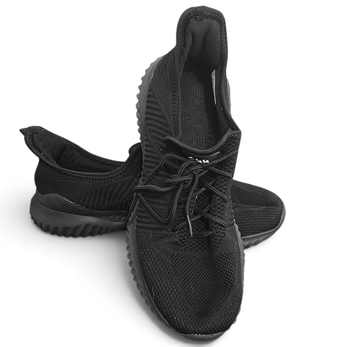 Akk Womens Shoes Black Athletic Running Sneakers Lace Up - Image 2