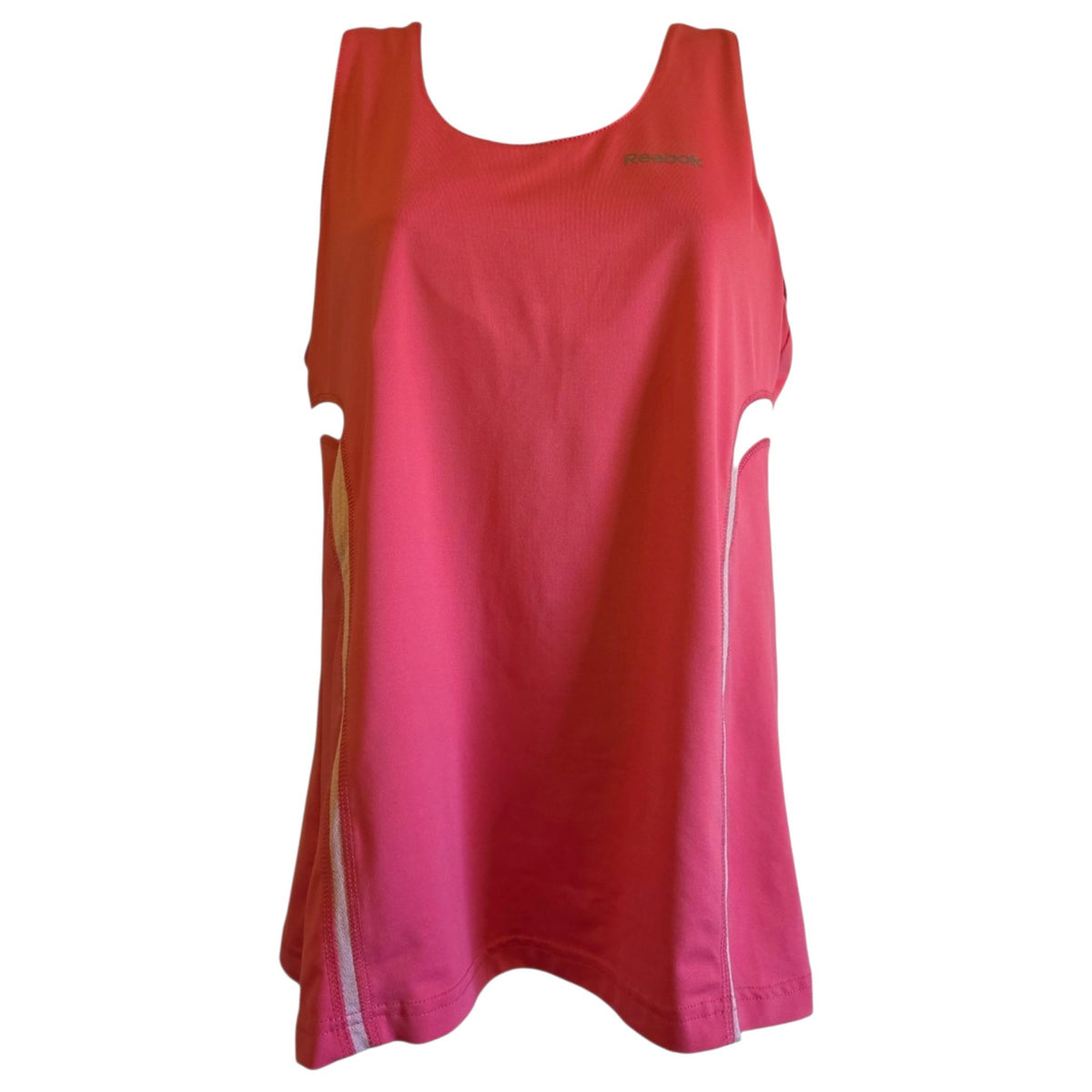 Reebok Medium Pink Racerback Tank Top Polyester Spandex Activewear - Image 1