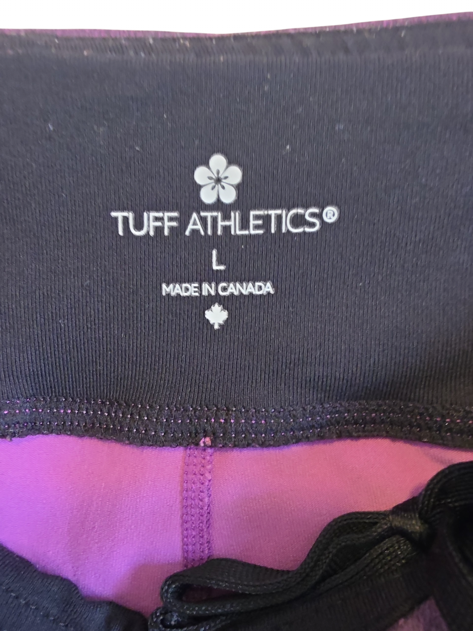 Tuff Athletics Large Purple Leggings with Chevron Pattern - Image 6