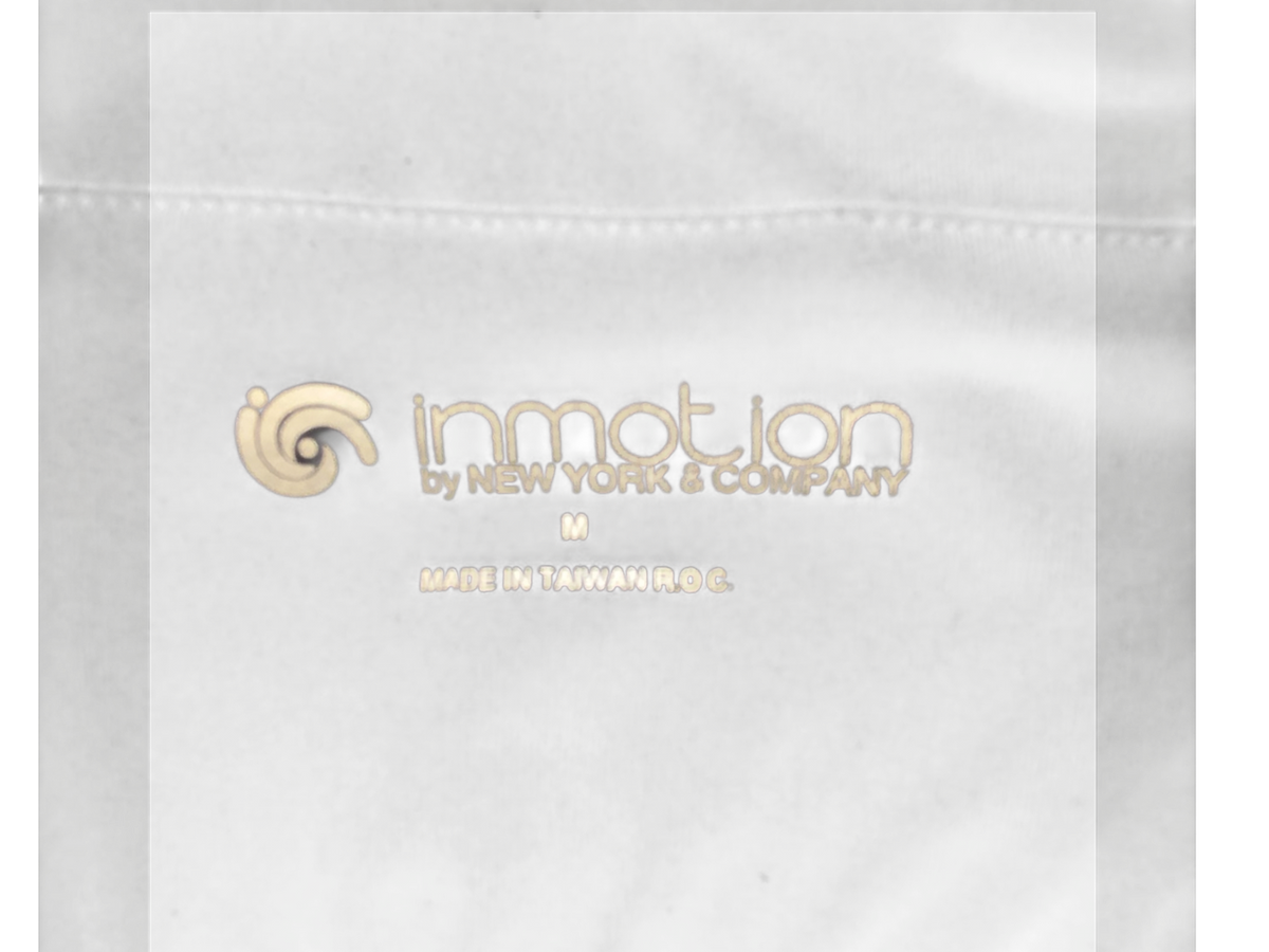 inmotion Medium Black Tank Top with Black and White Striped Trim Racerback - Image 3