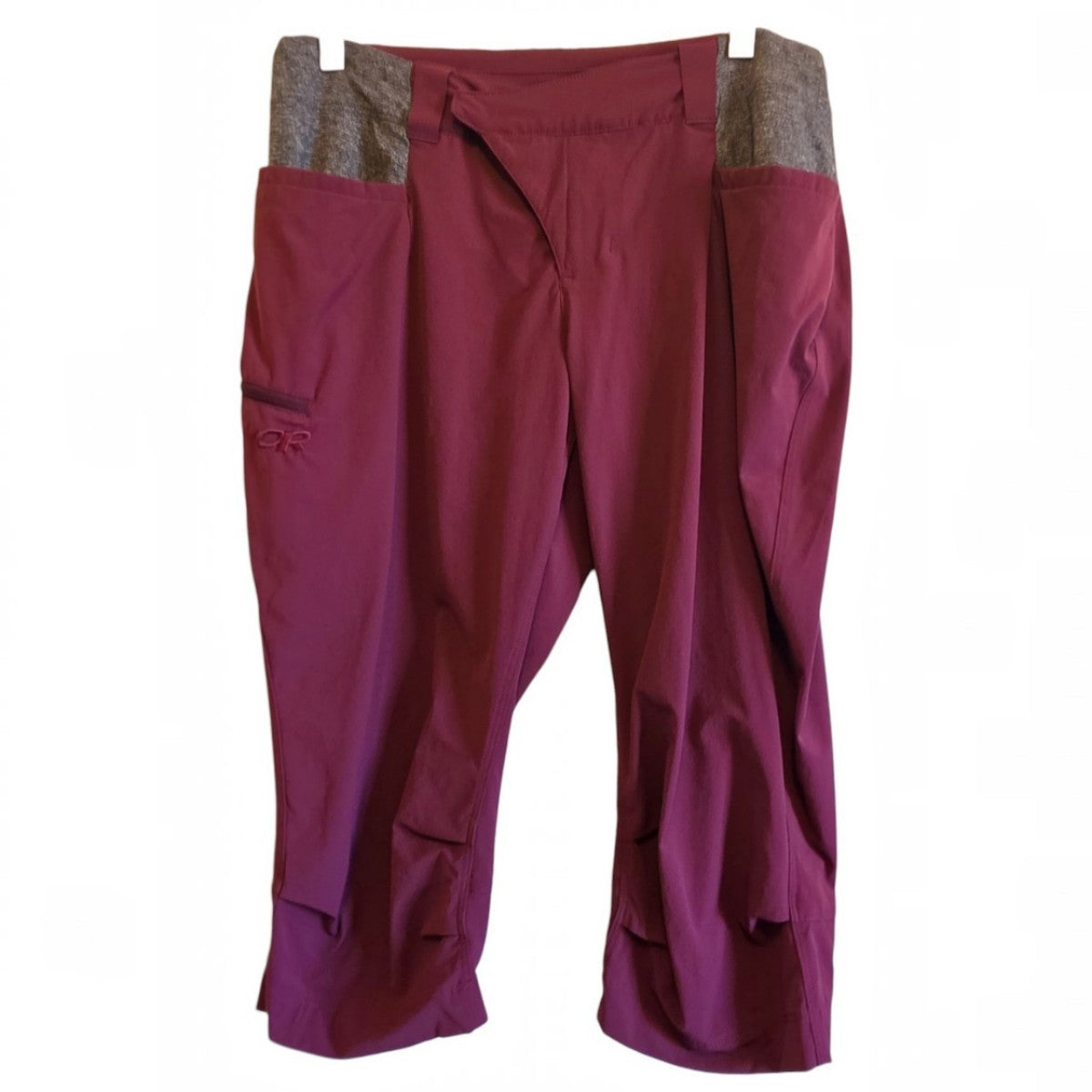 Marika Burgundy Pants Size M Side Zip Pocket Athletic - Image 1