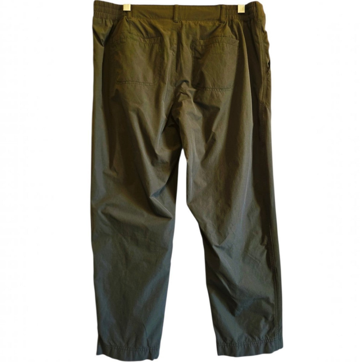 Olive Green Cargo Pants Size 10 Elastic Waist Zipper Pocket - Image 2