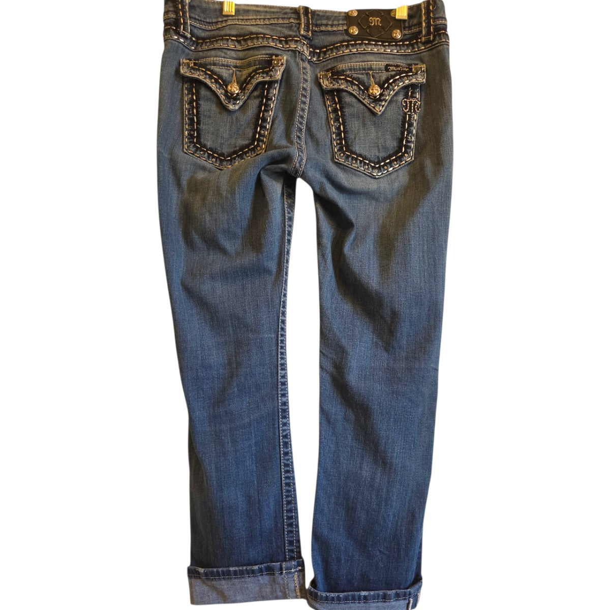 Miss Me Jean Capris Size 29 Blue Denim Contrast Stitching Five Pocket - Image 2