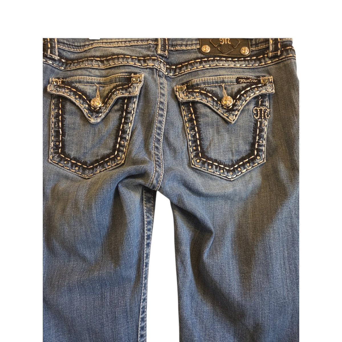 Miss Me Jean Capris Size 29 Blue Denim Contrast Stitching Five Pocket - Image 3