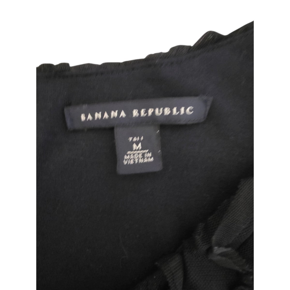 Banana Republic Textured Floral Applique Sleeveless Top Size M Black - Image 3