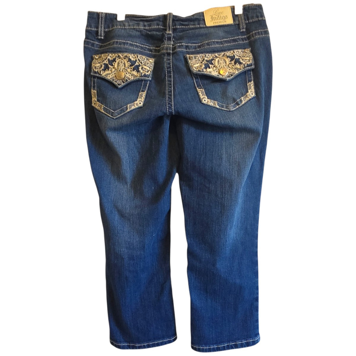 Love Indigo Premium Jeans Size 10 Blue Cotton Polyester Rayon Spandex - Image 2