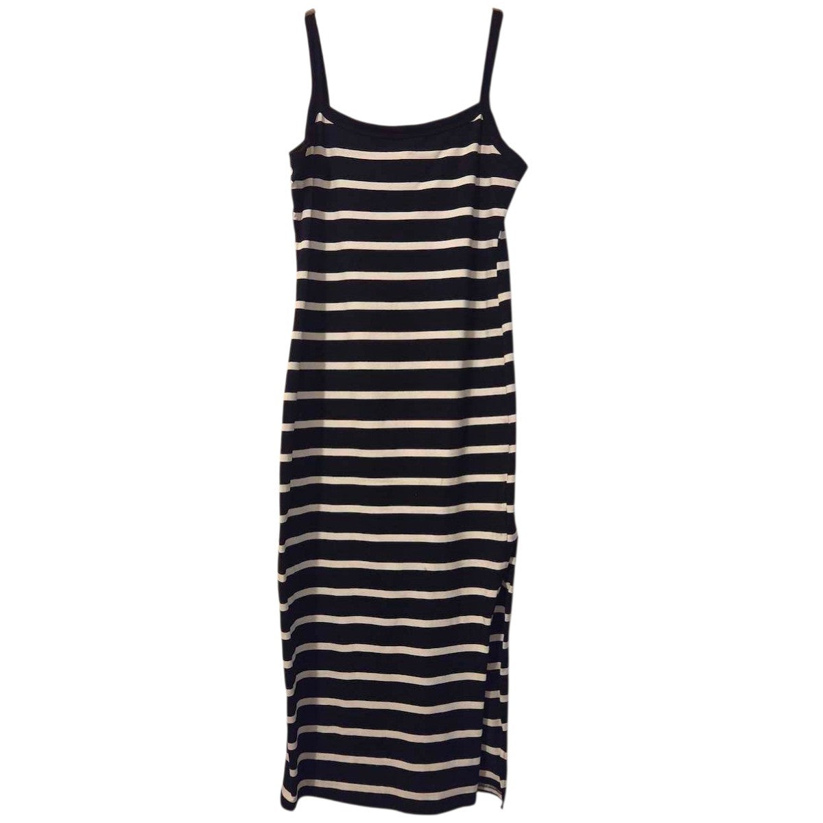 SHEIN Striped Midi Dress Size L Black White Spaghetti Strap - Image 1