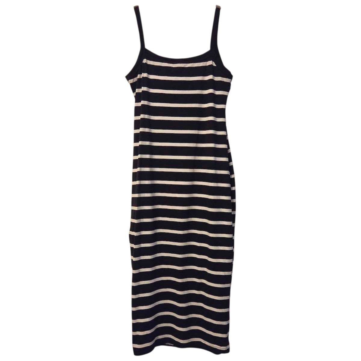 SHEIN Striped Midi Dress Size L Black White Spaghetti Strap - Image 2