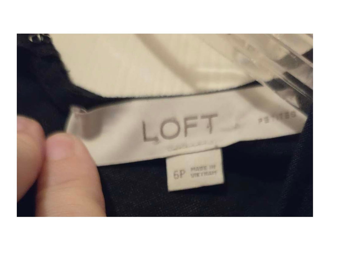 LOFT Black Sleeveless Jumpsuit 6P with Belt - Image 3