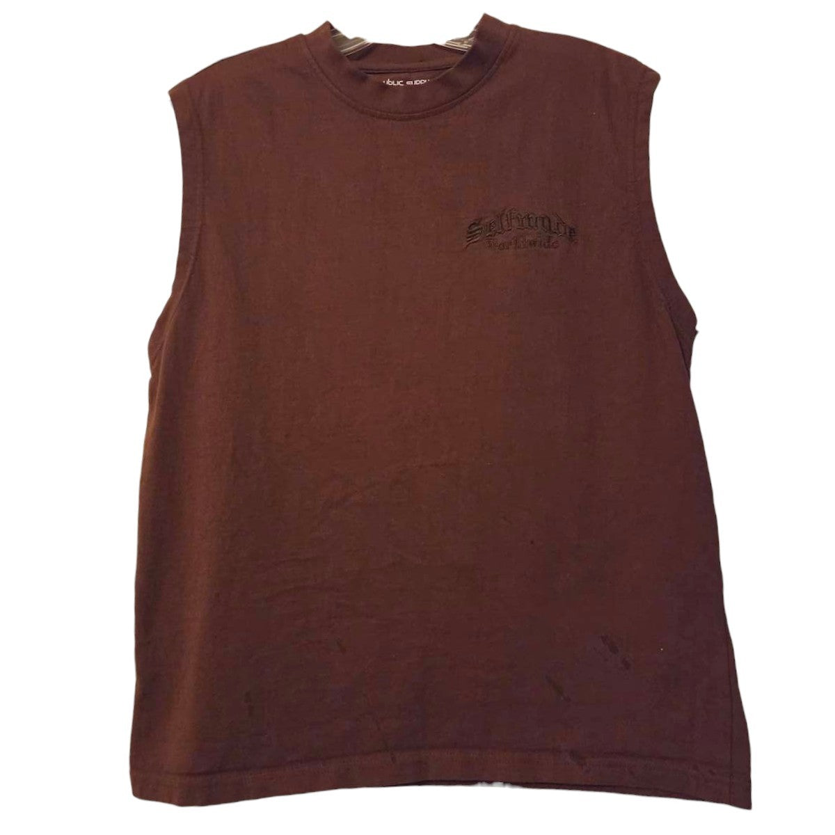 Public Supply Sleeveless Shirt Size Small Brown 100% Cotton - Image 1