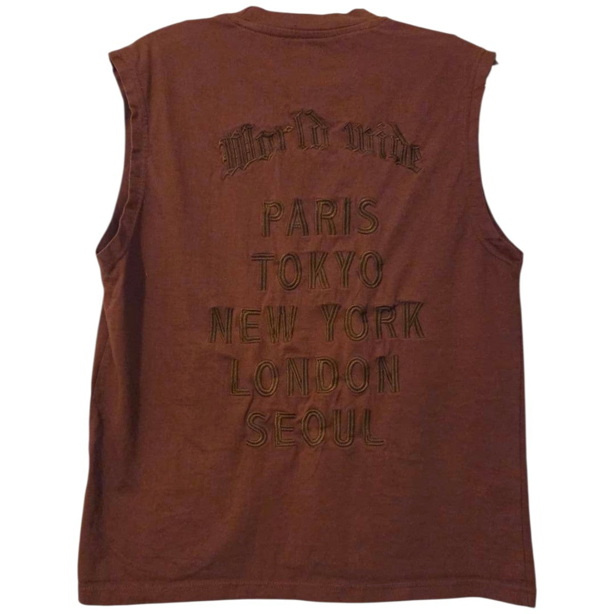 Public Supply Sleeveless Shirt Size Small Brown 100% Cotton - Image 2