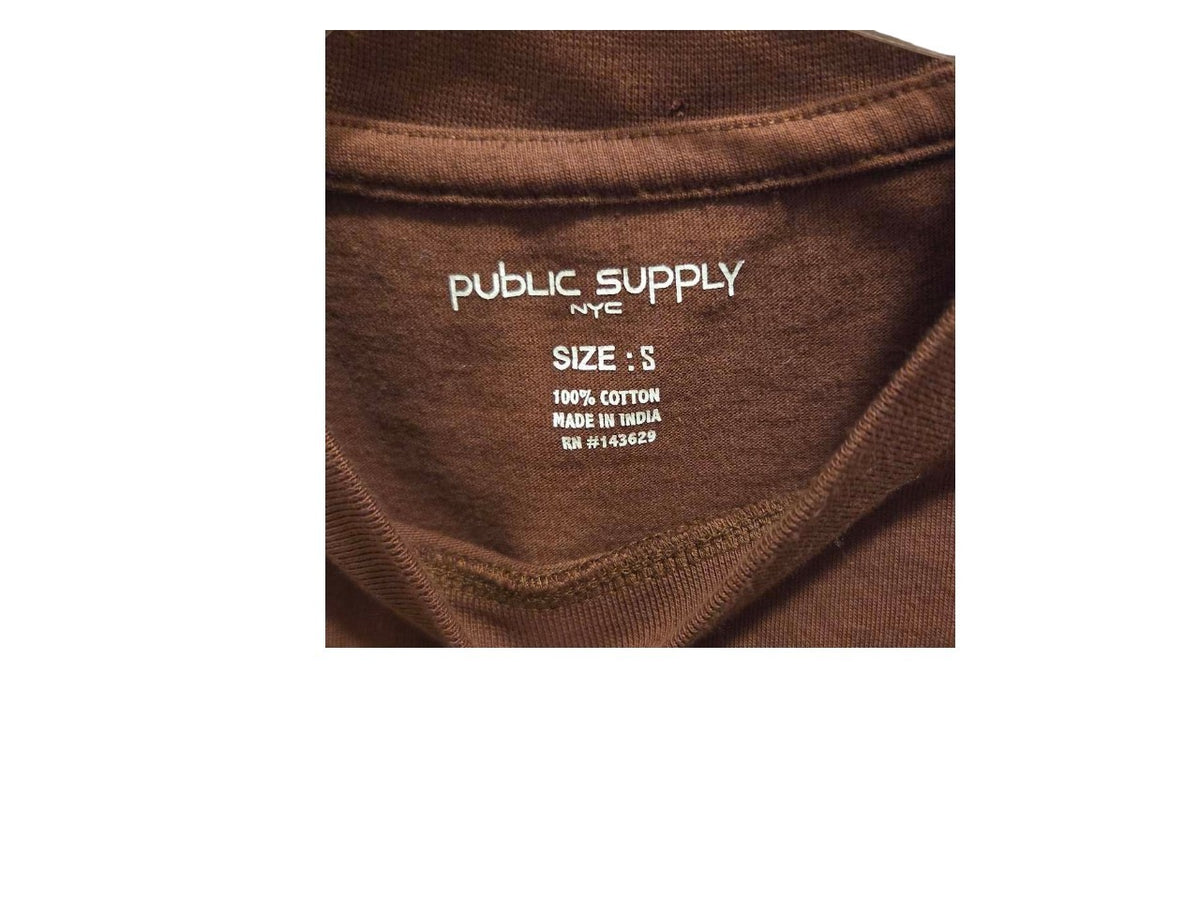 Public Supply Sleeveless Shirt Size Small Brown 100% Cotton - Image 3