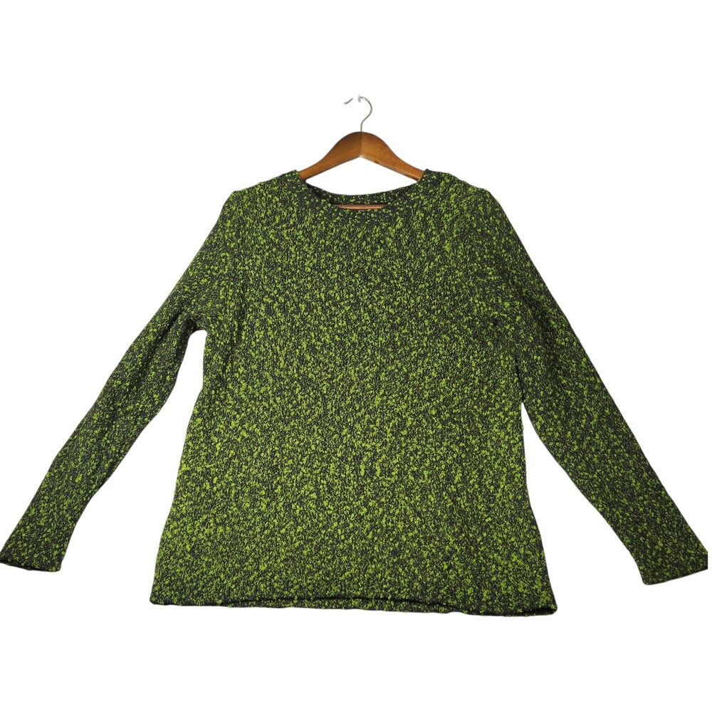 J.Jill  Green Marled Crew Neck Sweater Medium - Image 12