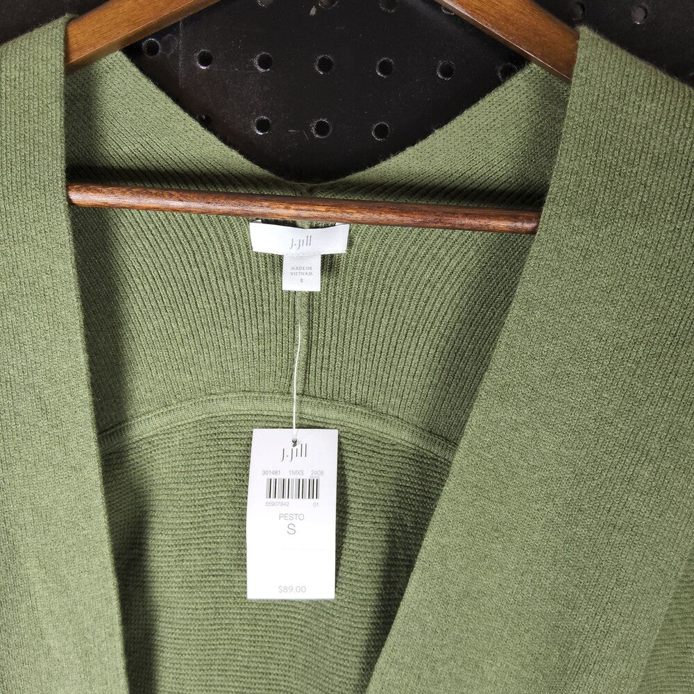 J. Jill NWT Organic Cotton Pesto Sleeveless Cardigan Vest S - Image 5