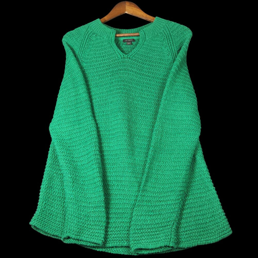 J.Jill NWT Wearever Textured Split Neck Sweater Green Women's M Pullover - Image 7