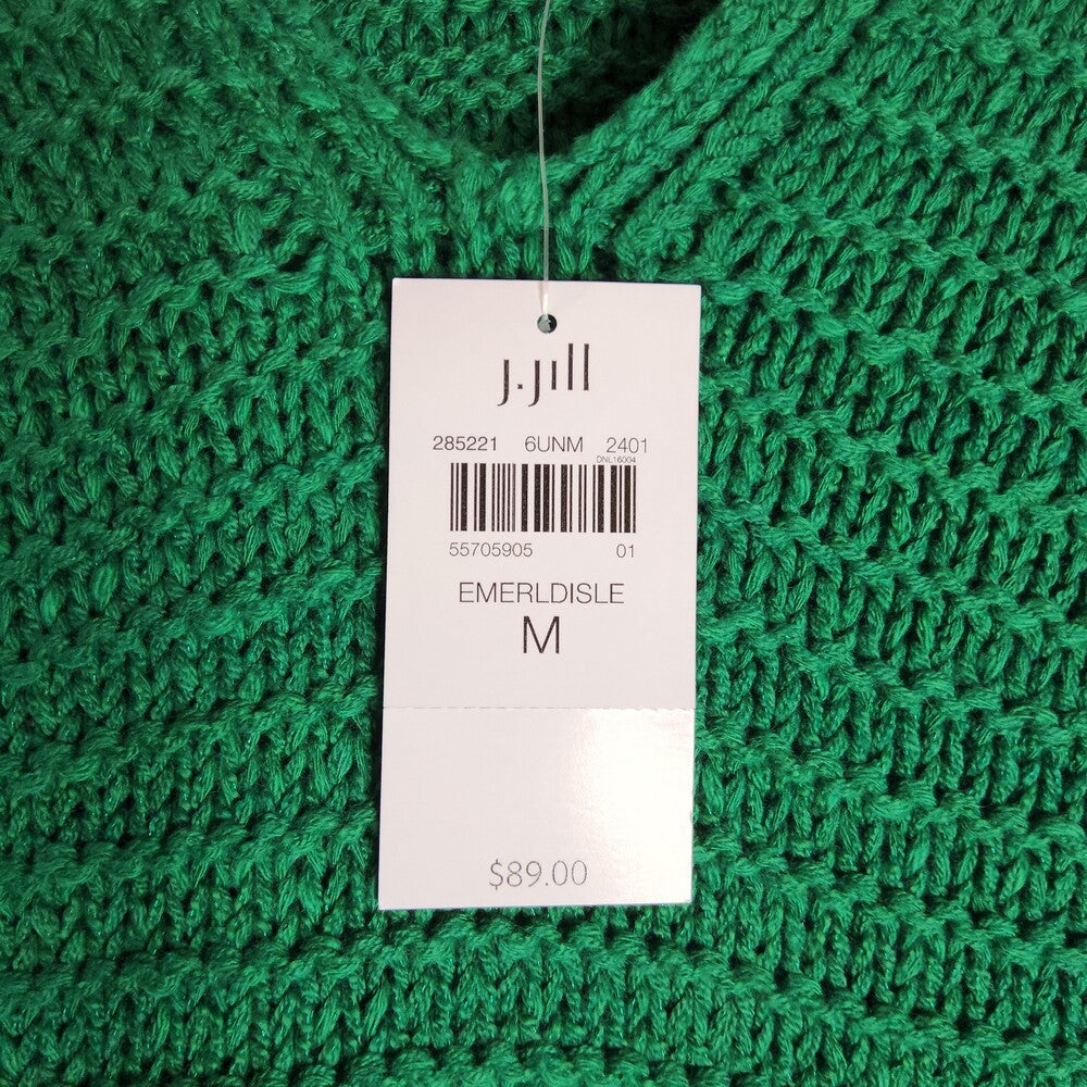 J.Jill NWT Wearever Textured Split Neck Sweater Green Women's M Pullover - Image 10