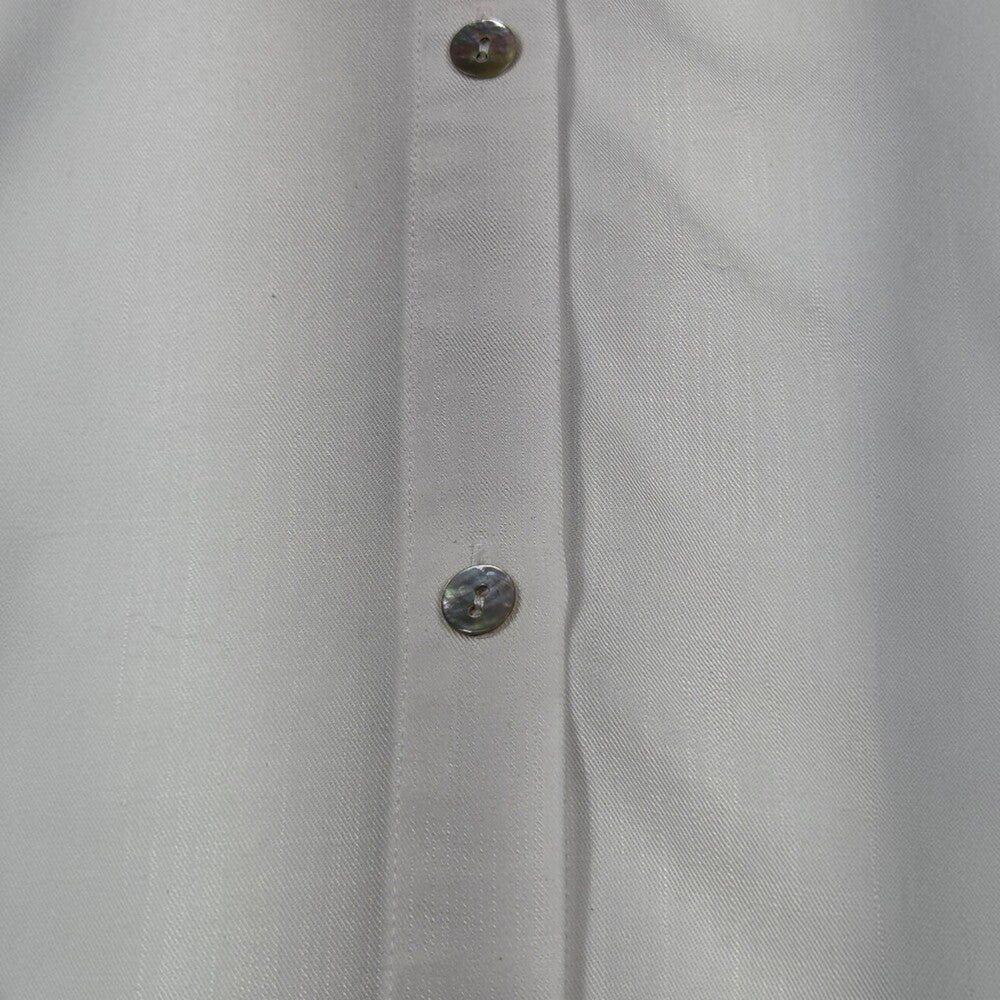Soft Surroundings White Tencel Lyocell Short Sleeve Button Down XL - Image 8