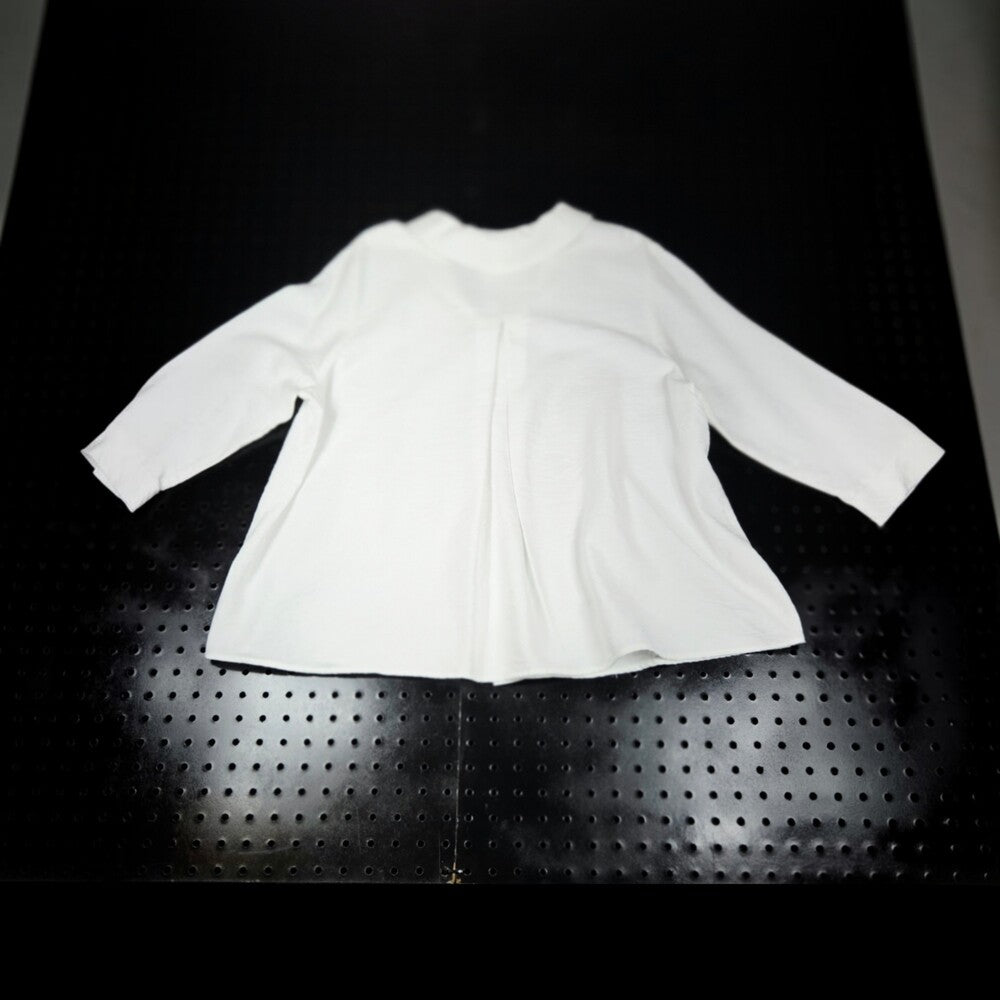 Niche Nilgun Derman Button-Front Blouse XL White Shawl Collar - Image 11