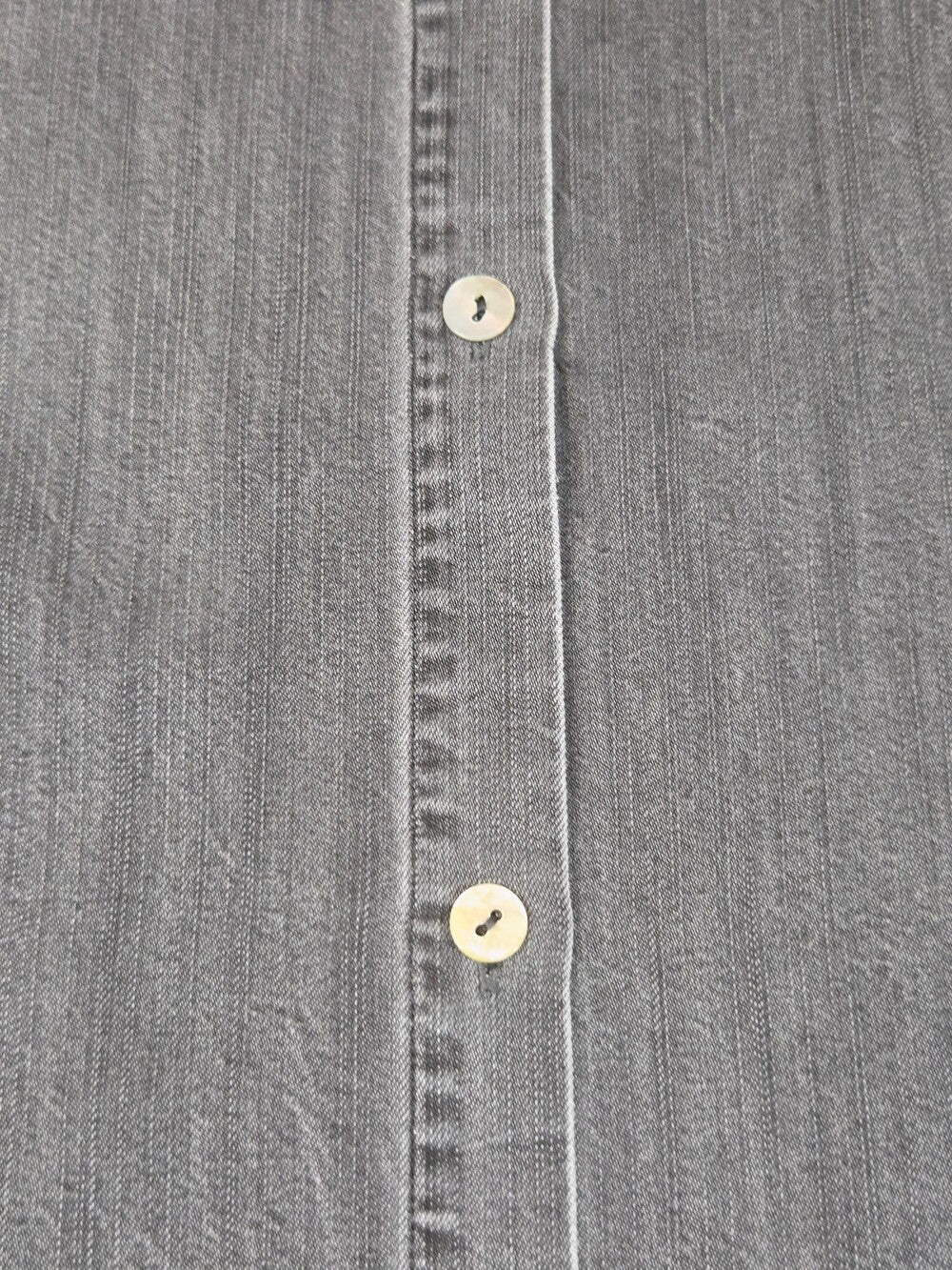 Soft Surroundings Je Veux TENCEL Shirt Grey Short Sleeve Button Front L - Image 6