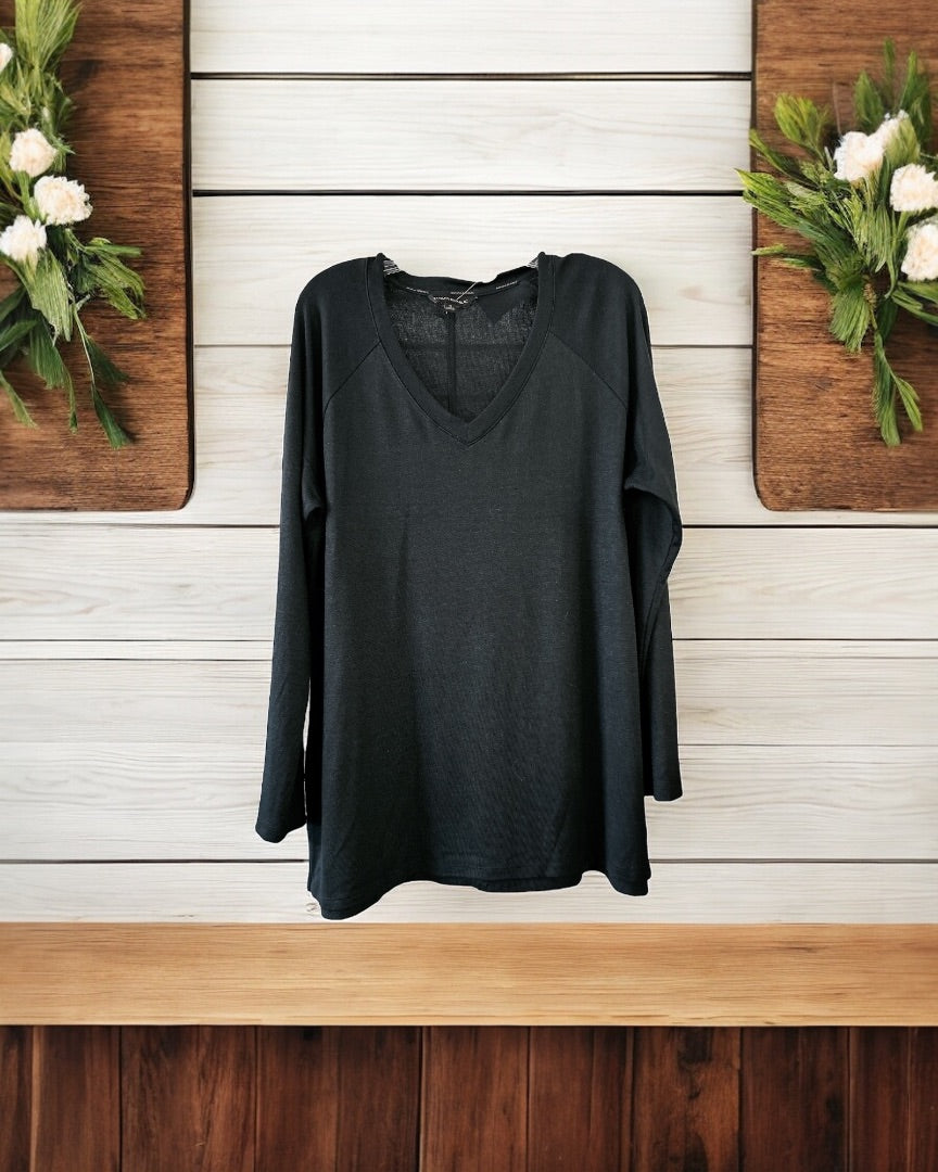 Banana Republic LS Top,Black, XLarge