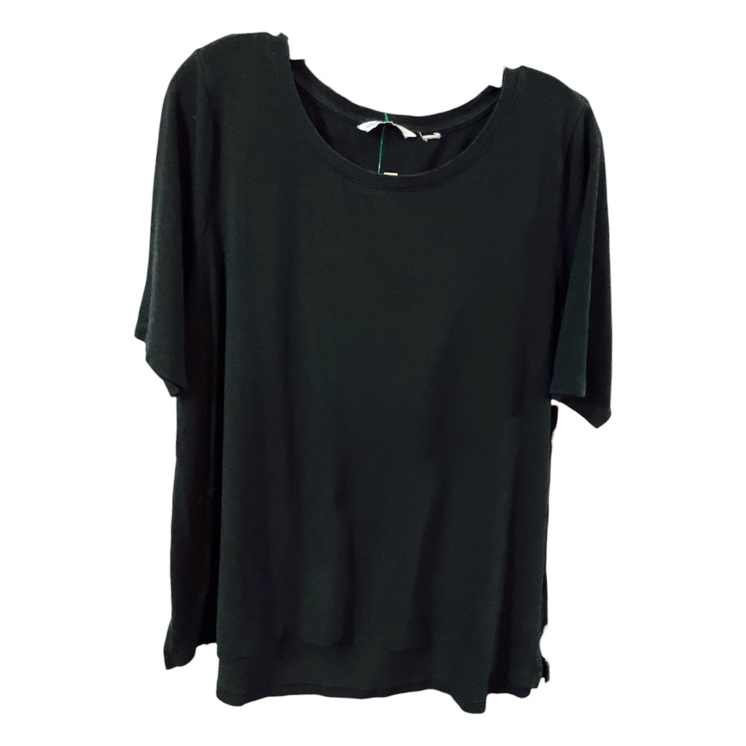 IsaacMizrahi Live Essentials SS Top,Black, XLarge