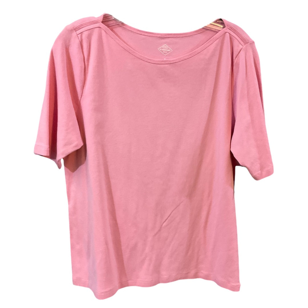 St John's Bay SS Top,Pink, XLarge