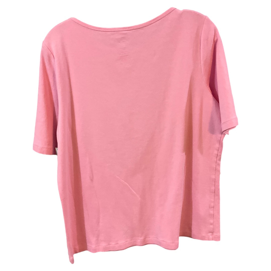 St John's Bay SS Top,Pink, XLarge