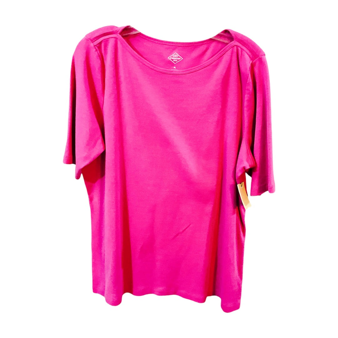 St John's Bay SS Top,Magenta, XLarge