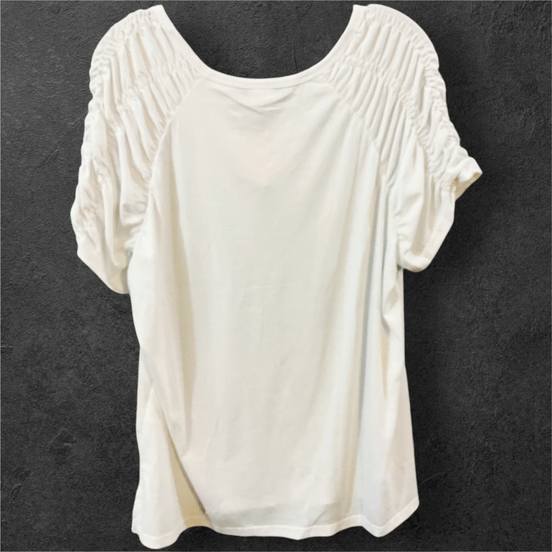 Xieerduo SS Top,White, XLarge