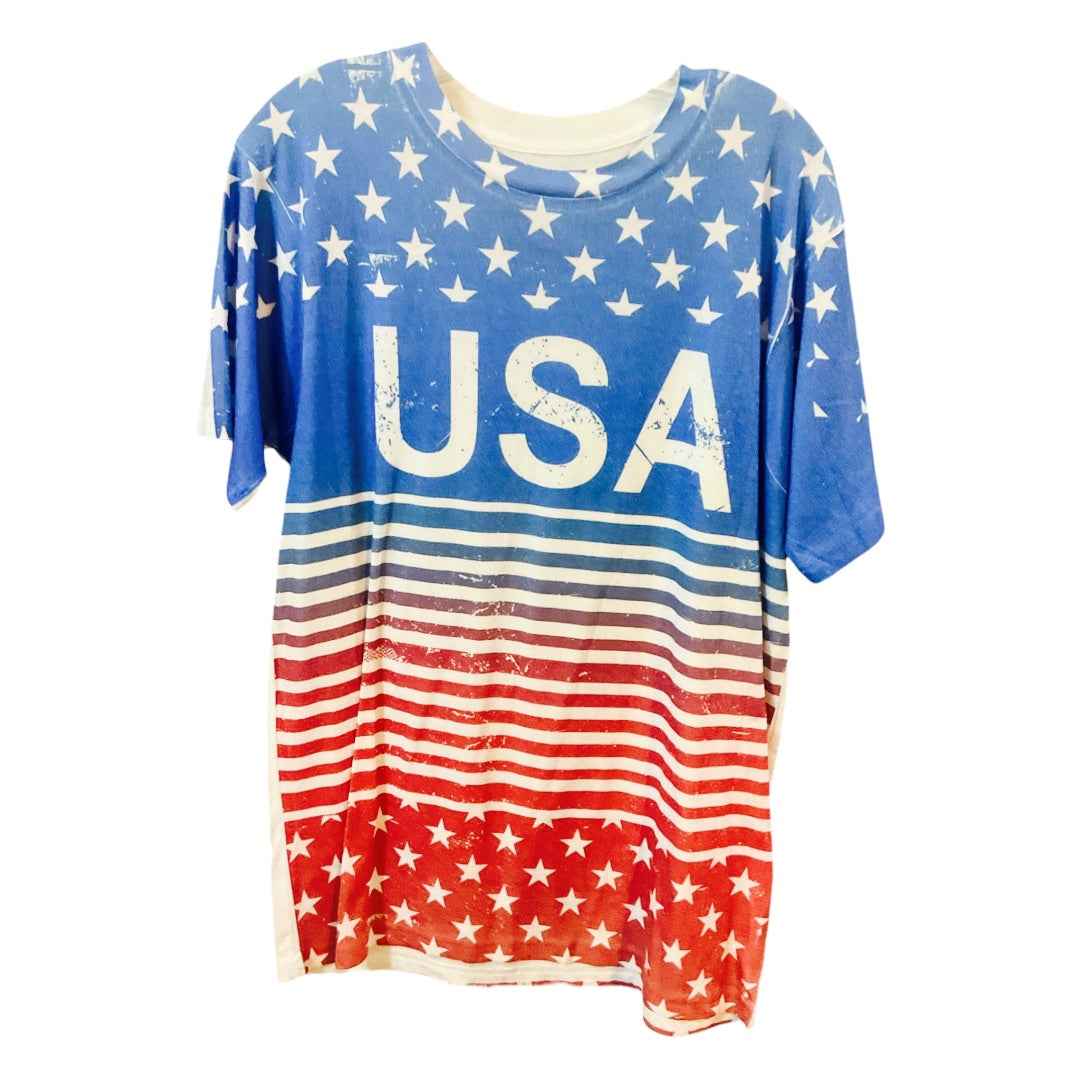 Urban Pipeline SS Top,Red/White/Blue, Large