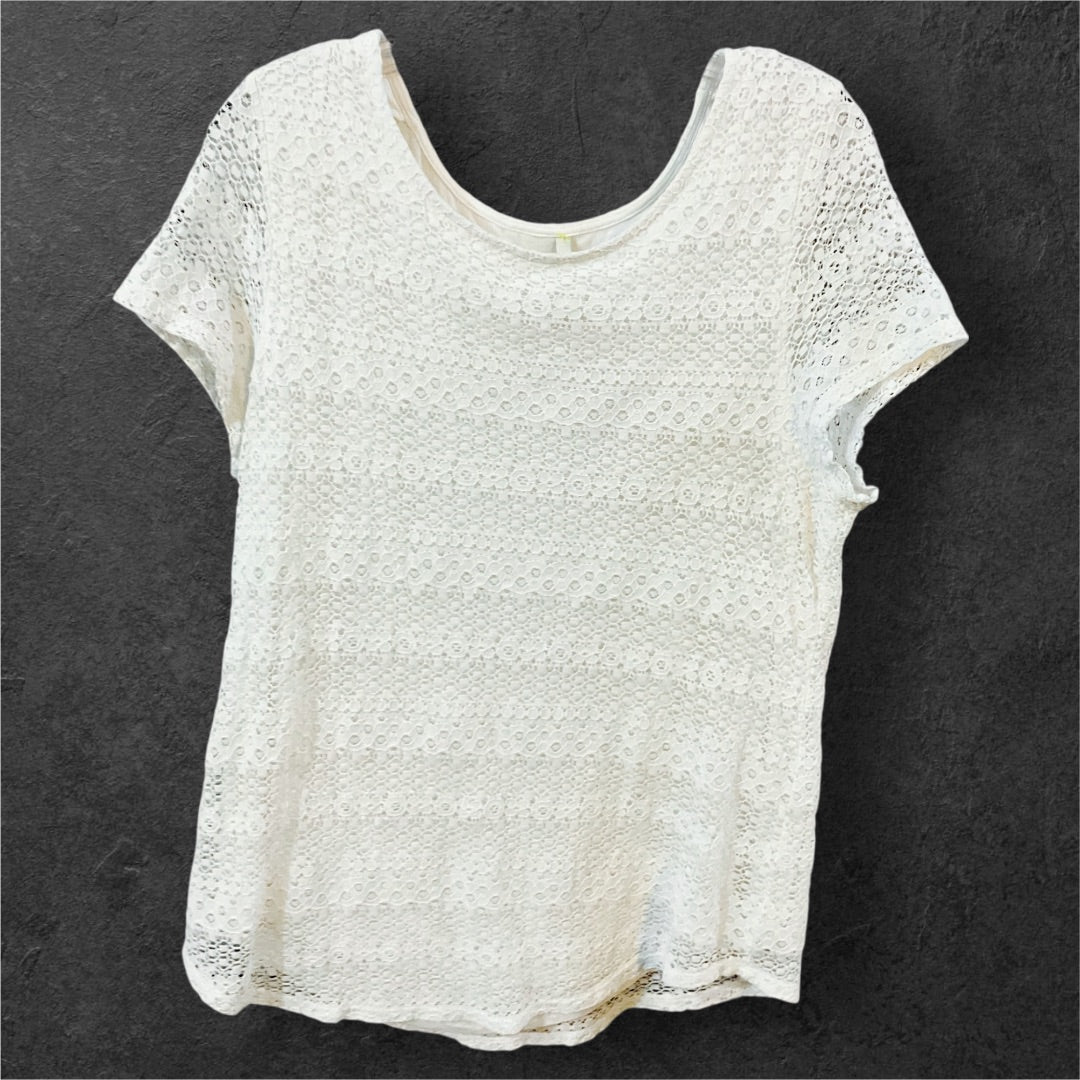 Leo & Nicale SS Top,White, Large