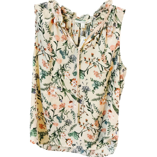 Violet + Claire Slvls Top,Pink Floral, Medium