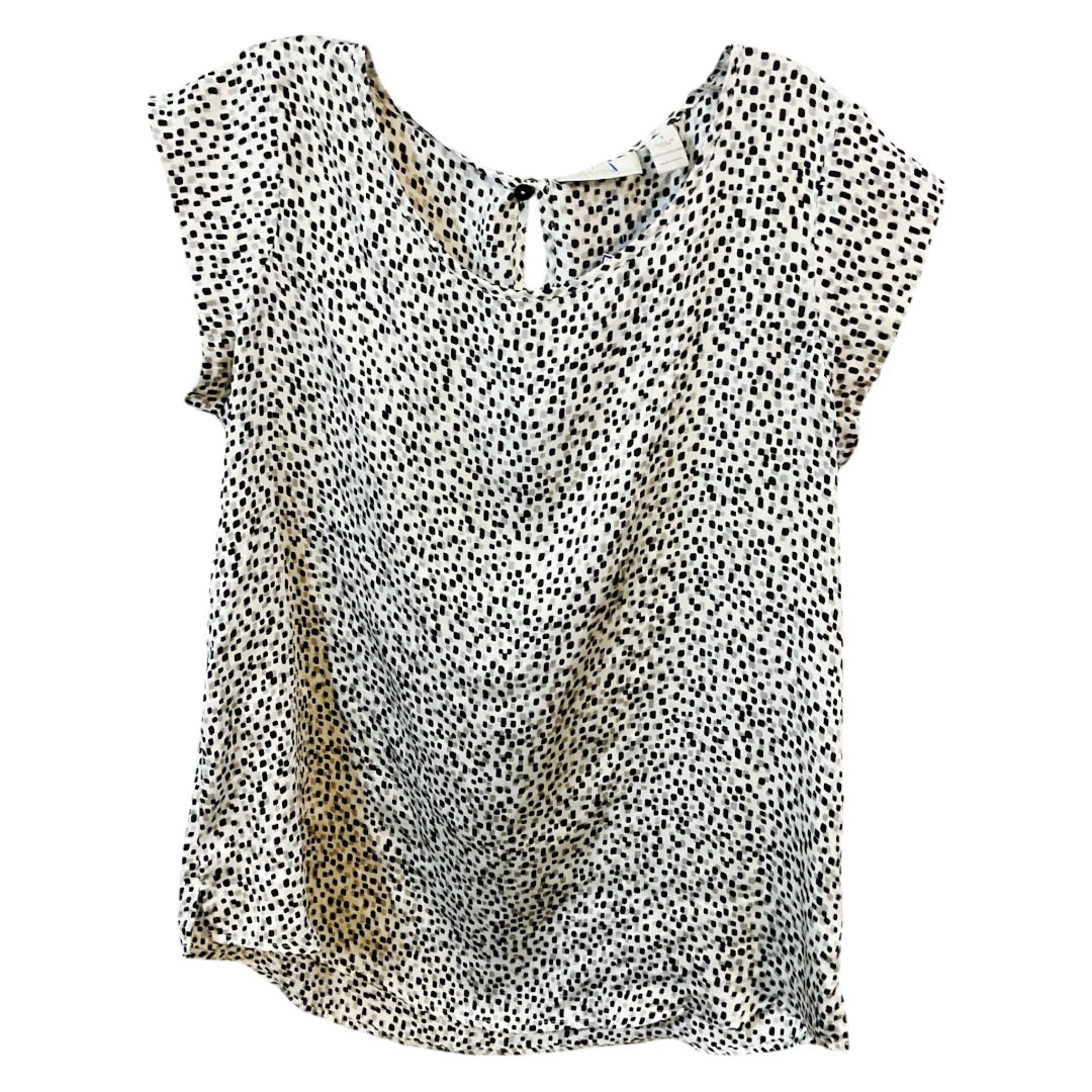 Chicos SS Top,Black/White Print, 1
