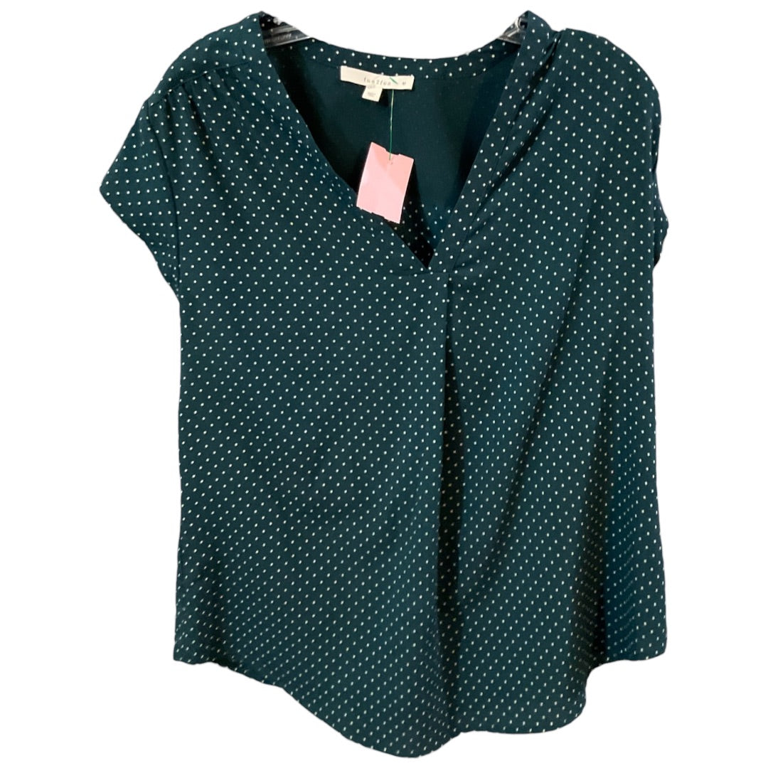 Fun 2 Fun SS Top,Green Polka Dot, Medium