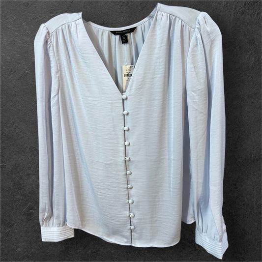 Banana Republic LS Blouse,Lt Blue, XSmall