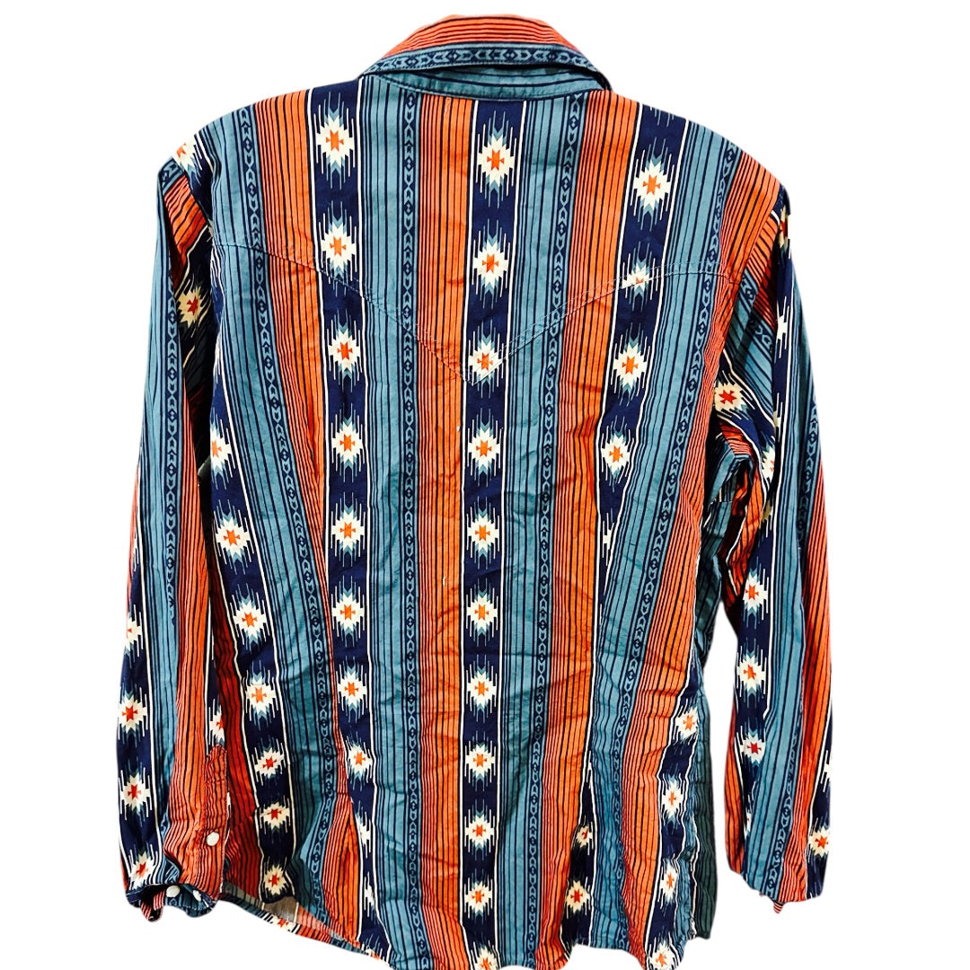 Wrangler LS Blouse,Red/Blue Print, Medium