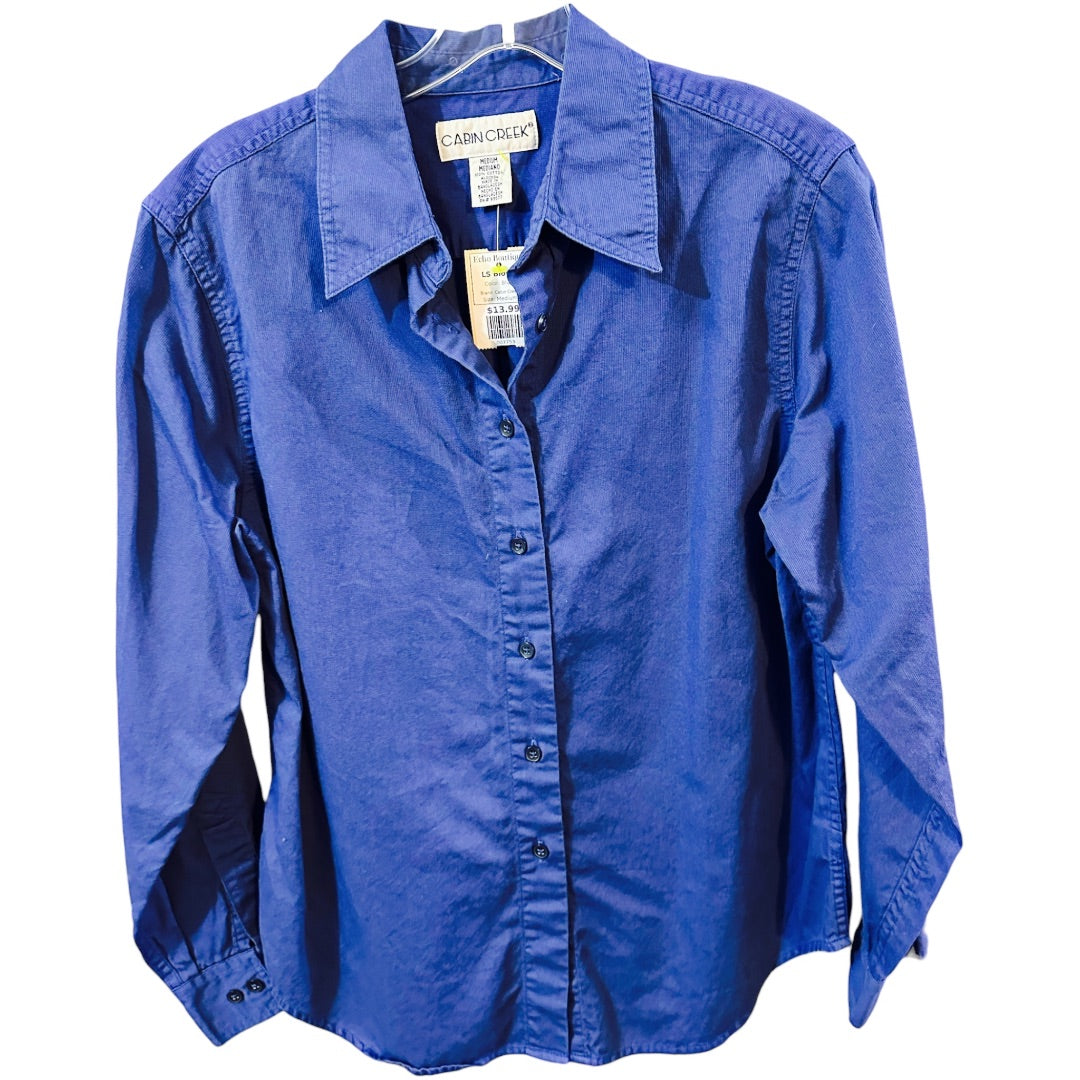 Cabin Creek LS Blouse,Blue, Medium