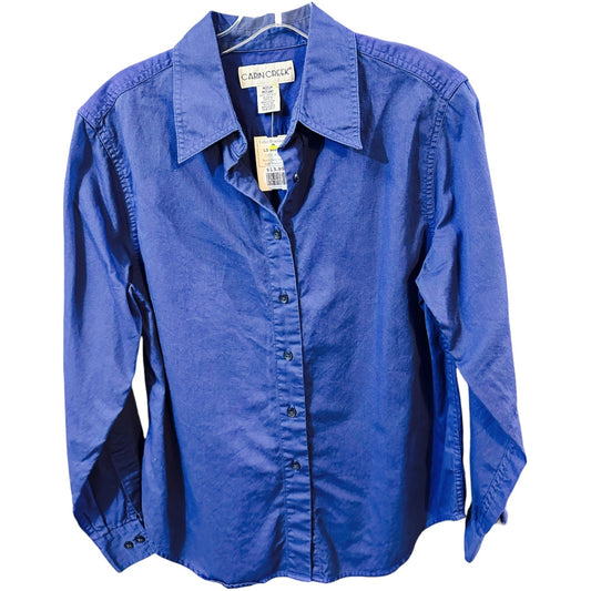 Cabin Creek LS Blouse,Blue, Medium