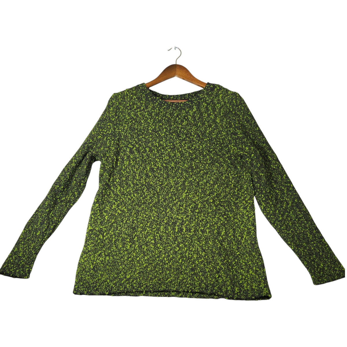 J.Jill  Green Marled Crew Neck Sweater Medium - Image 1